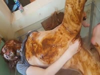 Scat Fetish Porn DVD - Sexy slut covered in poop masturbation